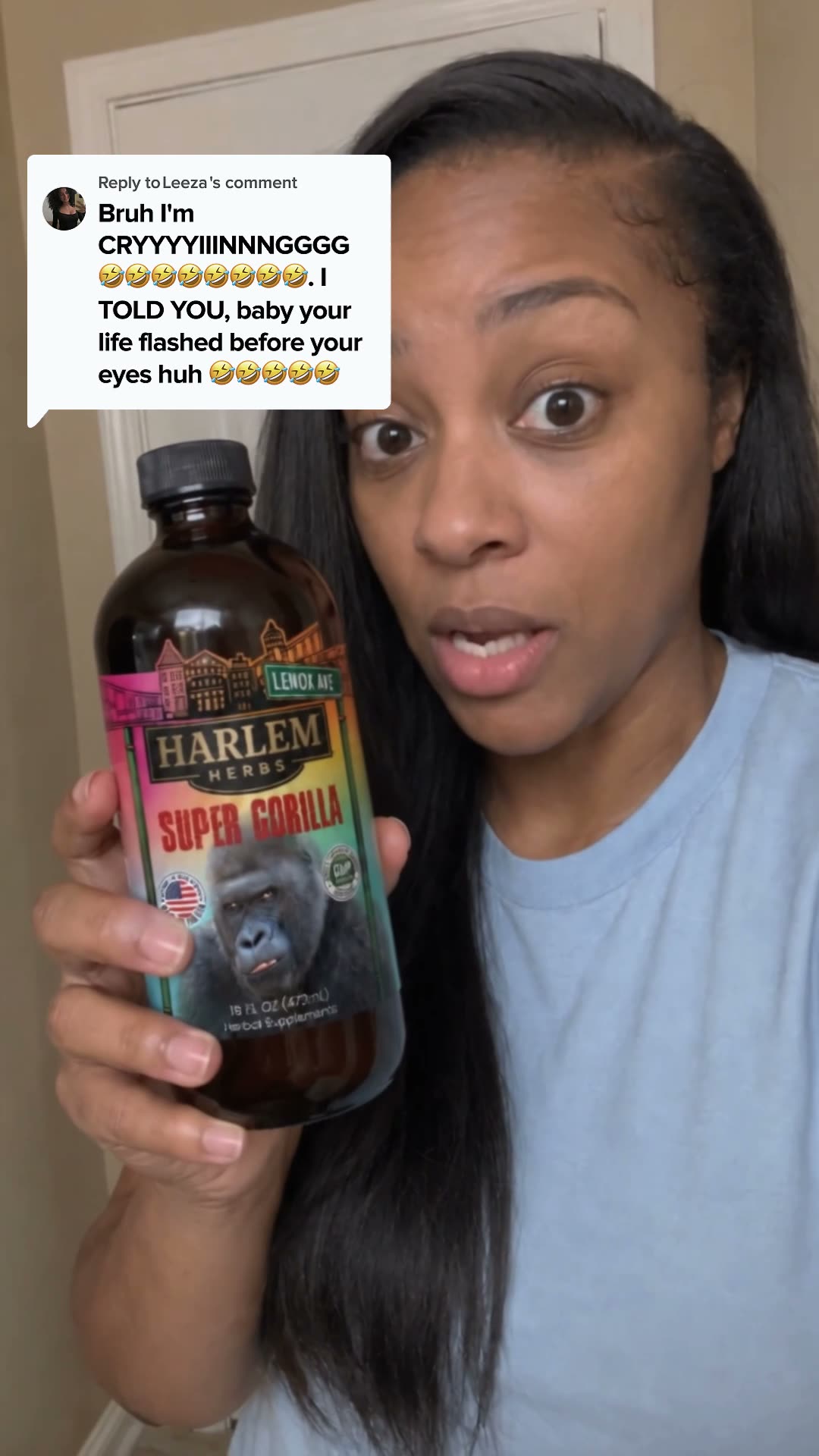 Herbal tonic, reaction-style testimonial